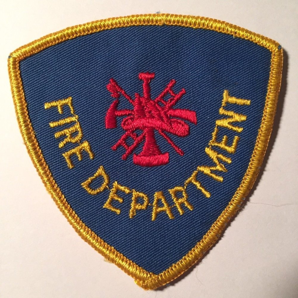 Fire Department Embroidered Patch Emblem Firefighting Rescue Service Vintage